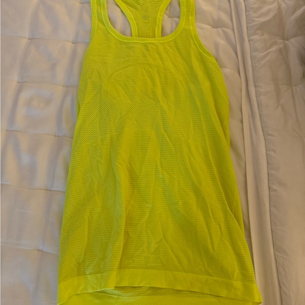 Lululemon Athletica Yellow Sleeveless Tank Top